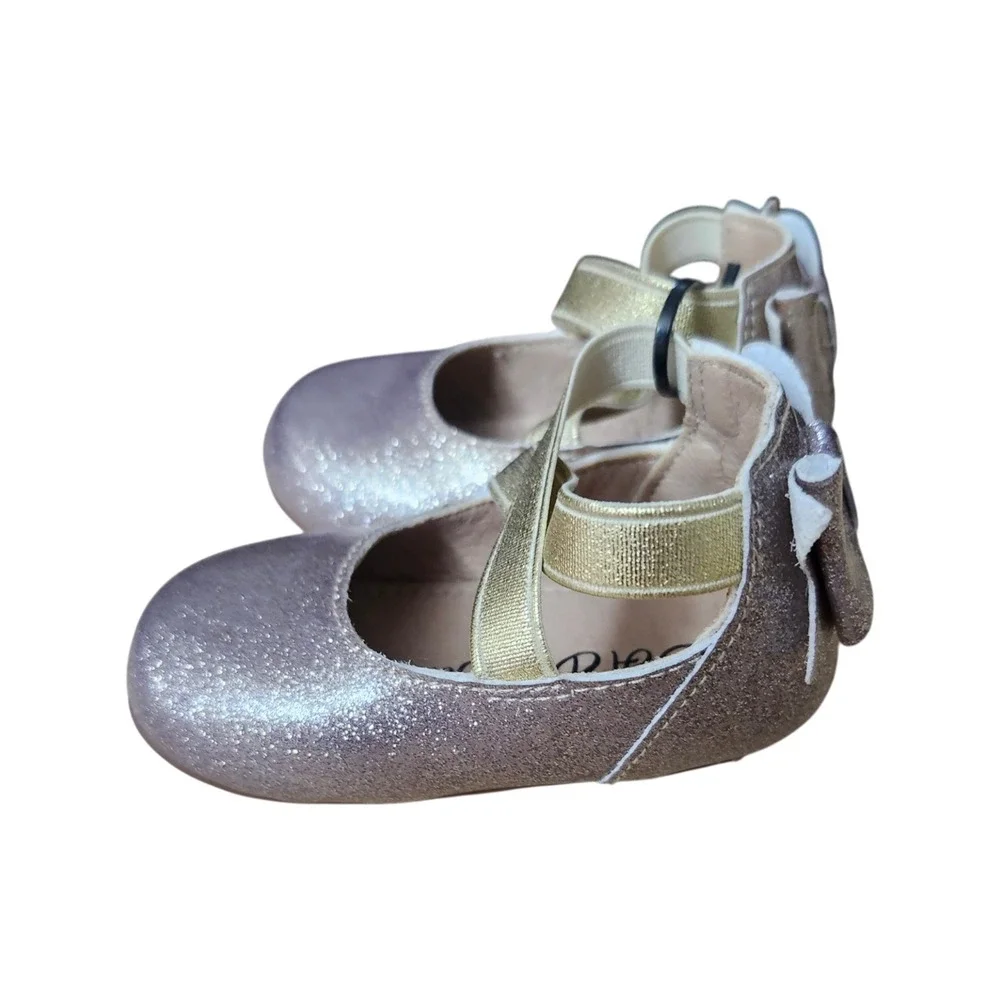 Bear Co Toddler Size 3 Color Change‎ Gold Silver Smooth Glitter Ballet Flat